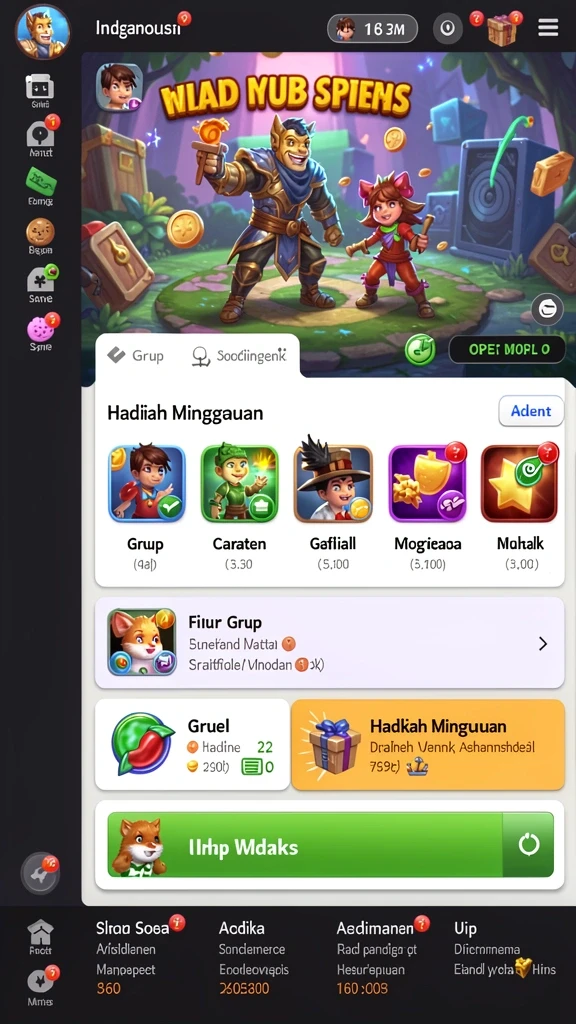 Screenshot dari level yang penuh tantangan.