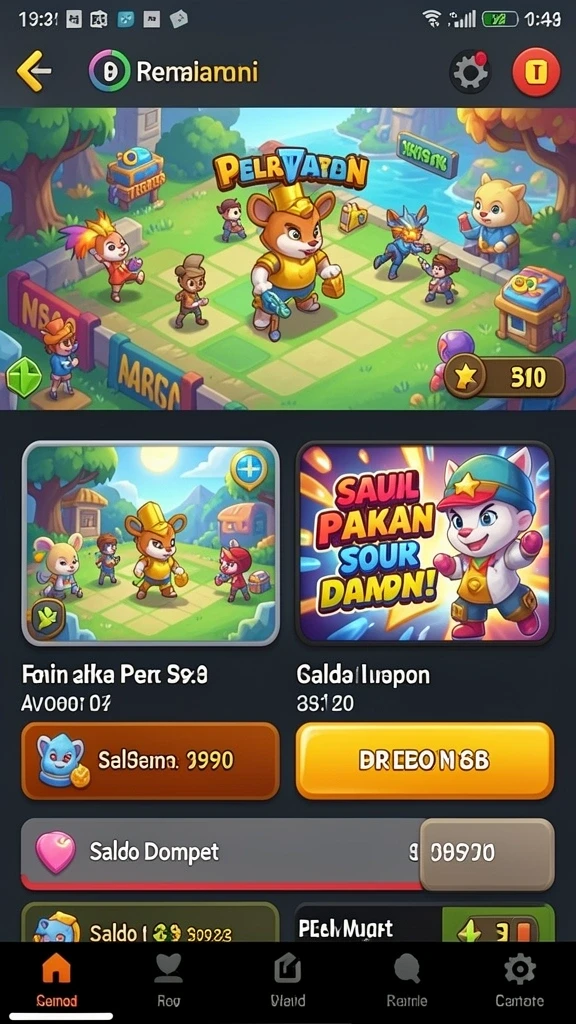 Tampilan awal yang menarik dan ramah pengguna.