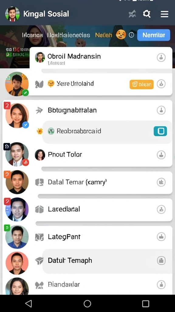 Tampilan awal G9VIP dengan antarmuka yang menarik.