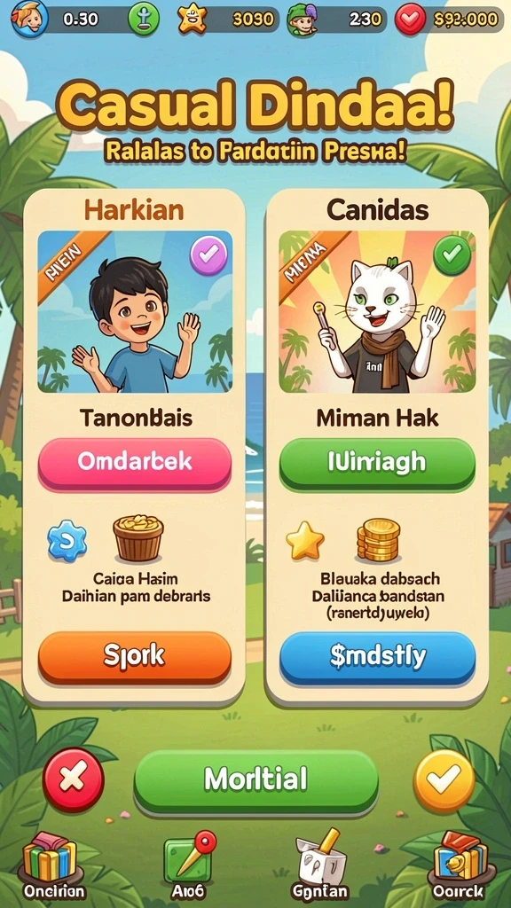 Screenshot menunjukkan tampilan antarmuka utama yang sederhana dan menarik.