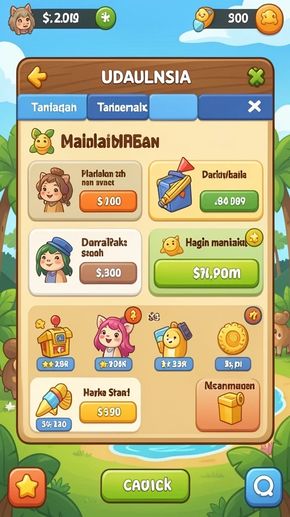 Tampilan permainan slot yang menarik dan berwarna.