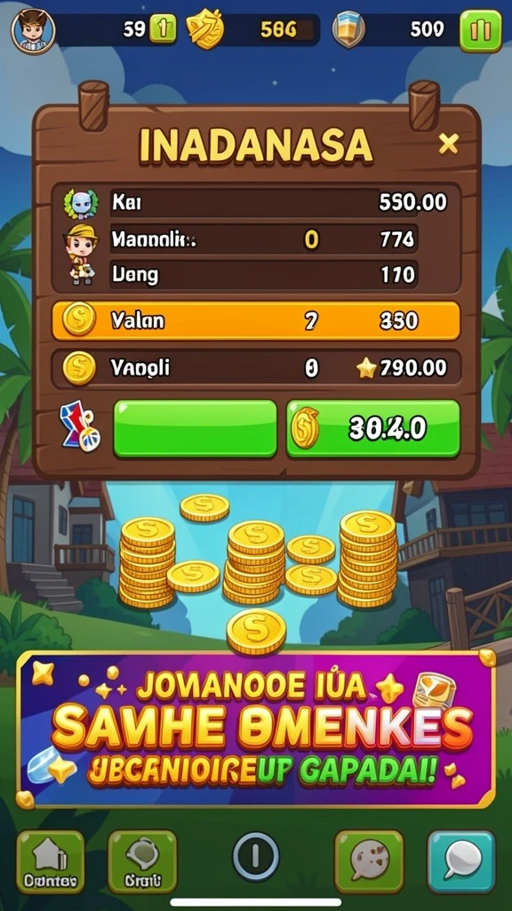 Menu pilihan level yang mudah dinavigasi.