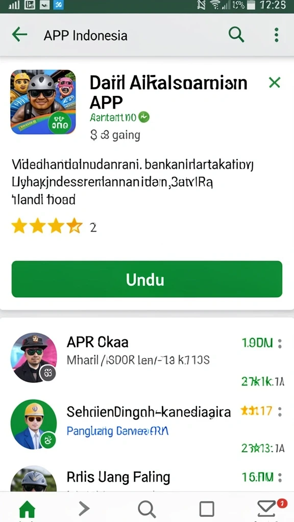 Tampilan awal yang menarik dengan berbagai pilihan permainan.