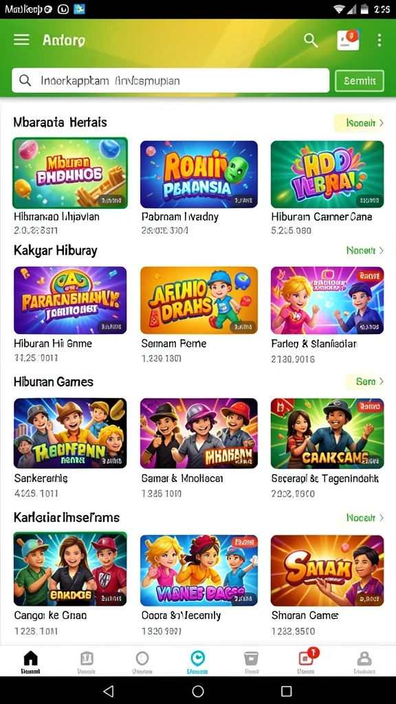Variasi permainan yang beragam dan menyenangkan.