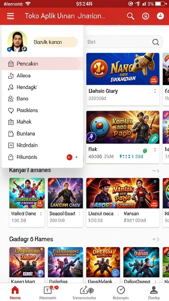 Tampilan antarmuka aplikasi yang menarik dan modern.