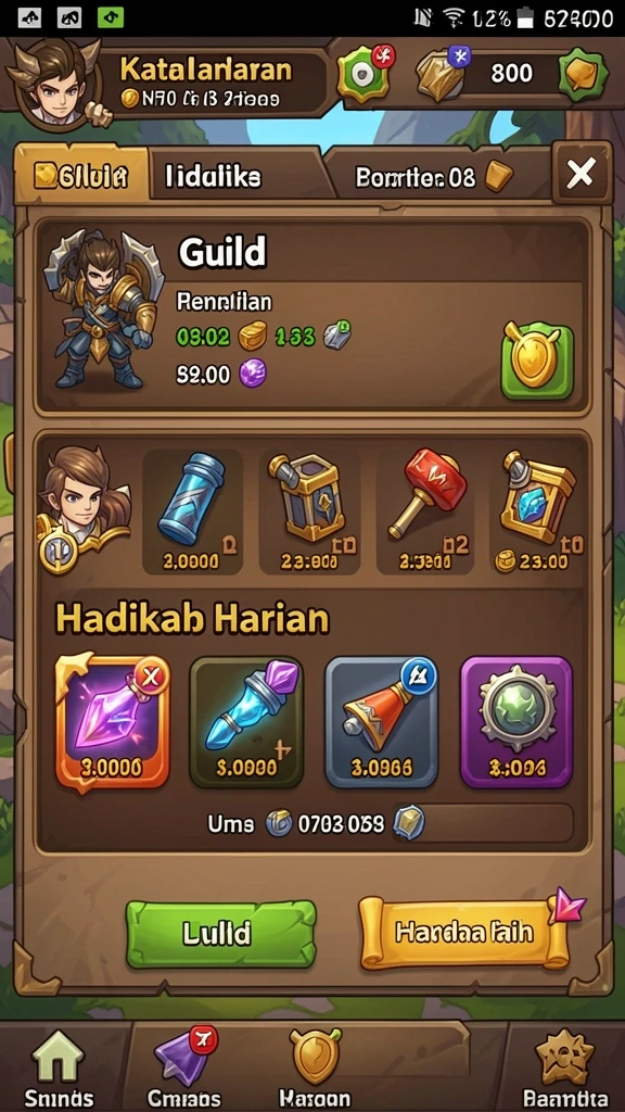 Tampilan interaktif dari gameplay yang mendebarkan.